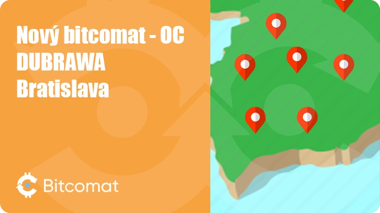 Nový bitcomat nainštalovaný: OC DUBRAWA - Bratislava